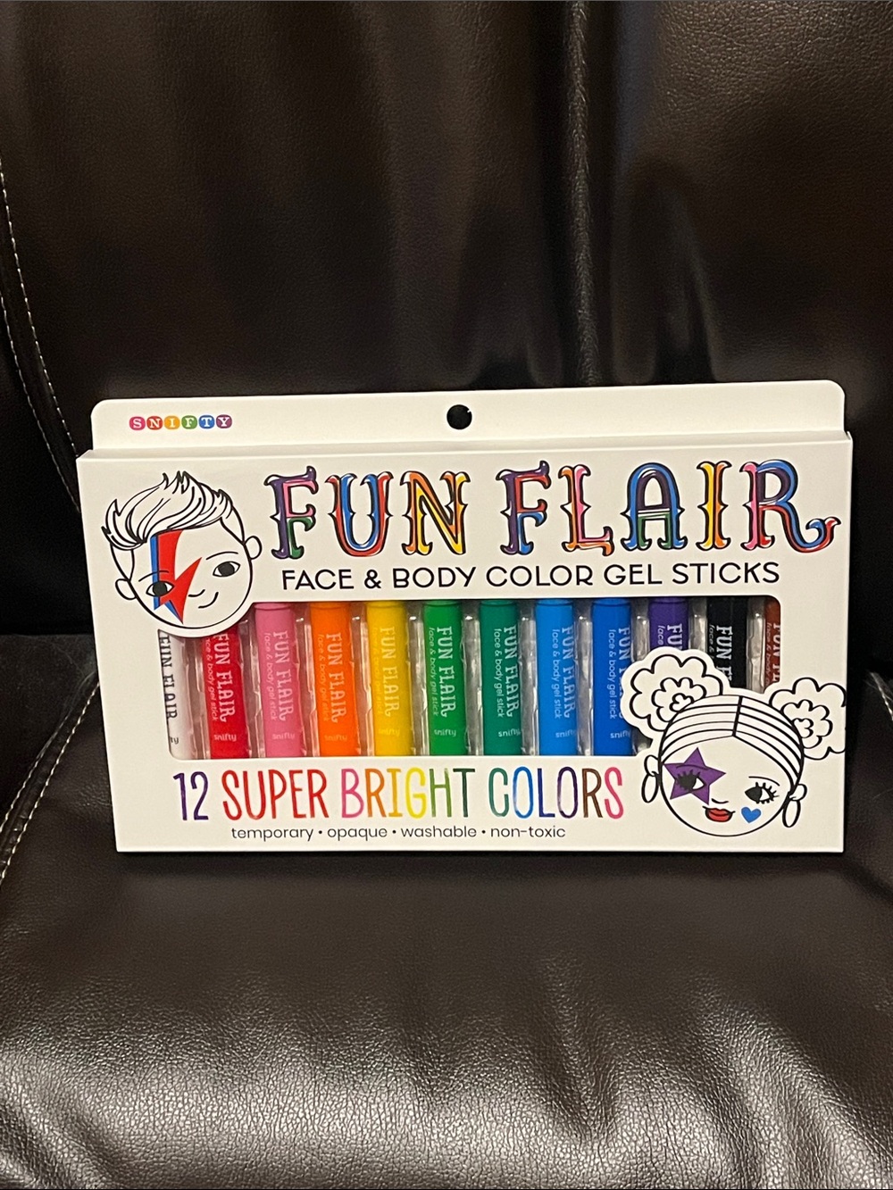 Fun Flair Face & Body Color Gel Sticks from Snifty , 12-pk NIB